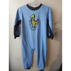 Carters Soft Toddler Baby Dinosaur Long Sleeve‎  Bodysuit Sz 24M Very Soft Blue
